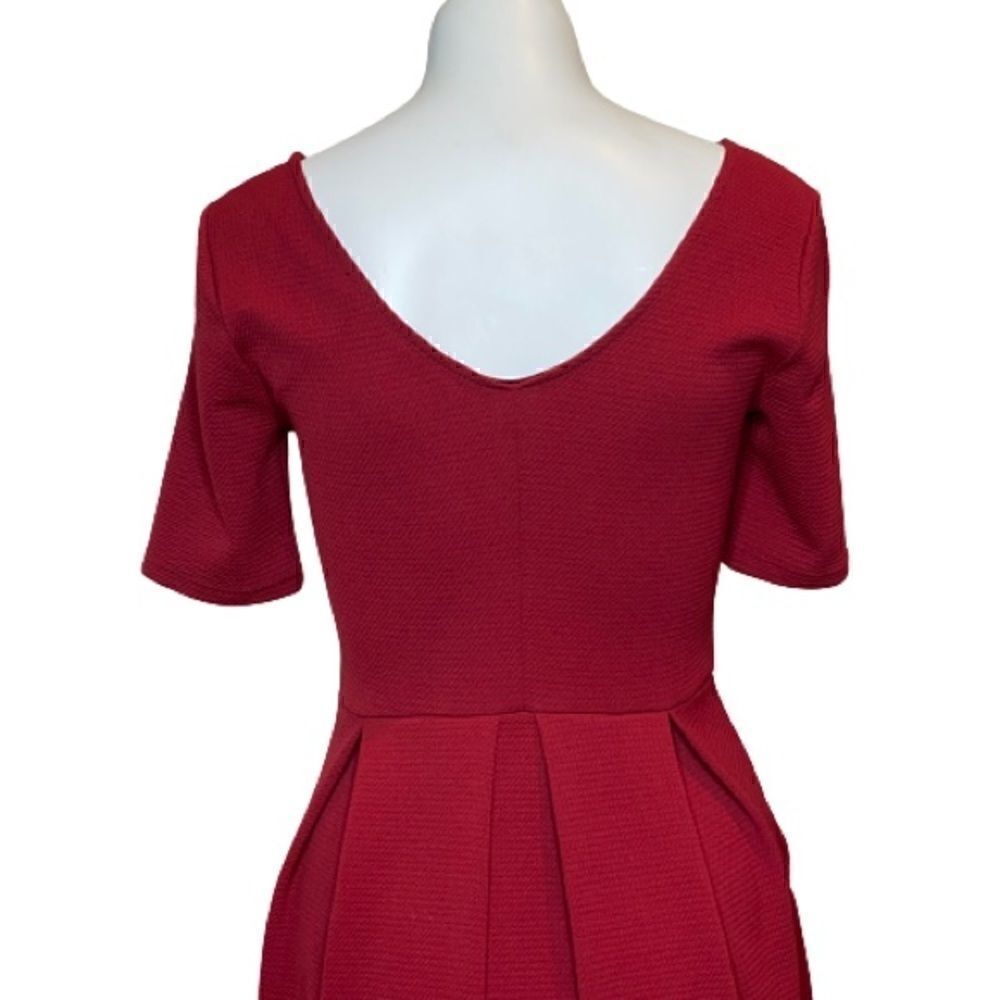 Lush burgundy short sleeve skater dress with pockets size M - Picture 7 of 13